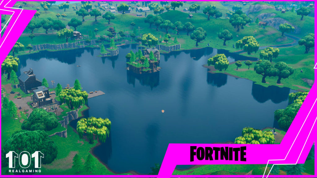 lago corazón pescar peces fortnite desafio semana 10