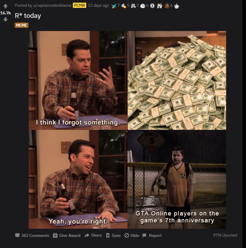 meme rockstar olvido algo reddit