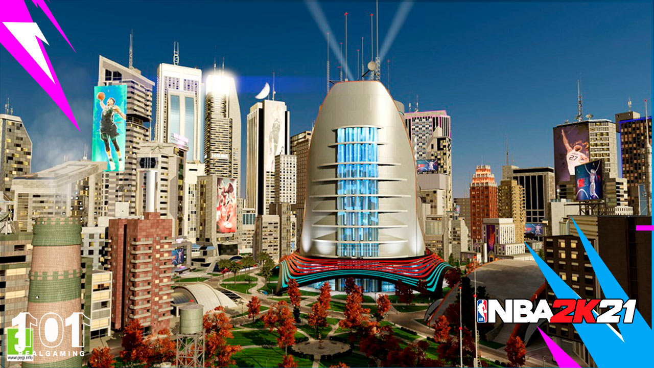 NBA 2K21 la ciudad kobe bryant monumento cancha rookieville