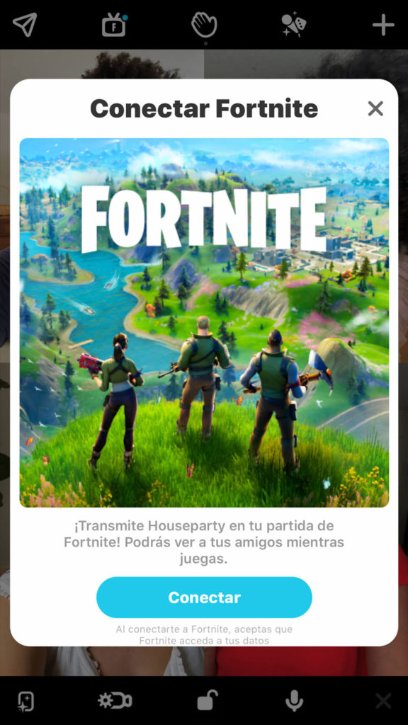 conectar con fortnite houseparty