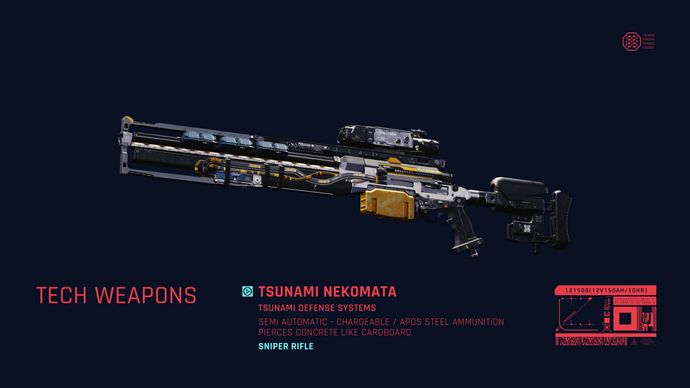 arma tecnologica tsunami nekomata cyberpunk 2077