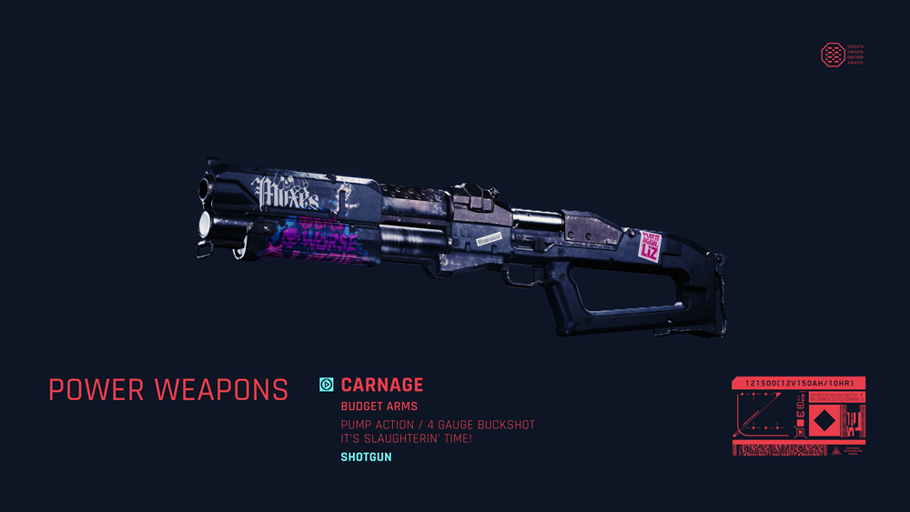 escopeta carnage arma de poder