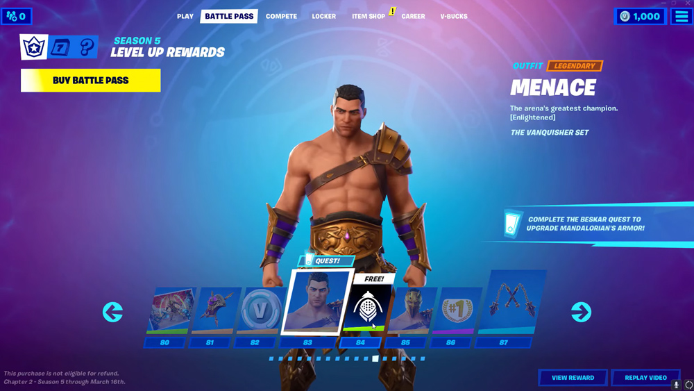 menace nivel 83 fortnite temporada 5