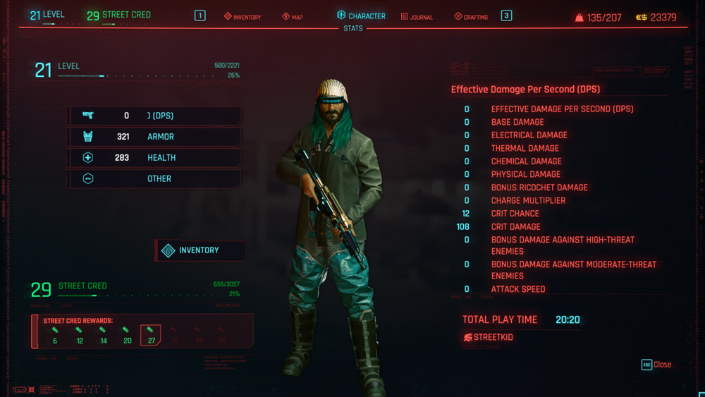 street cred nivel maximo cyberpunk 2077