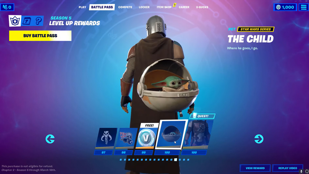 the child mochila fortnite temporada 5