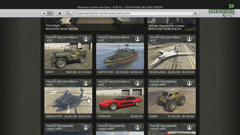 tienda de gta online luego del parche de cayo perico