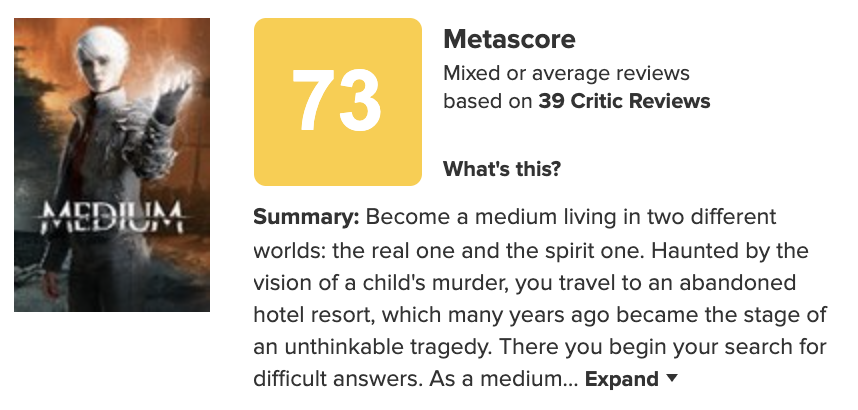 the medium metacritic