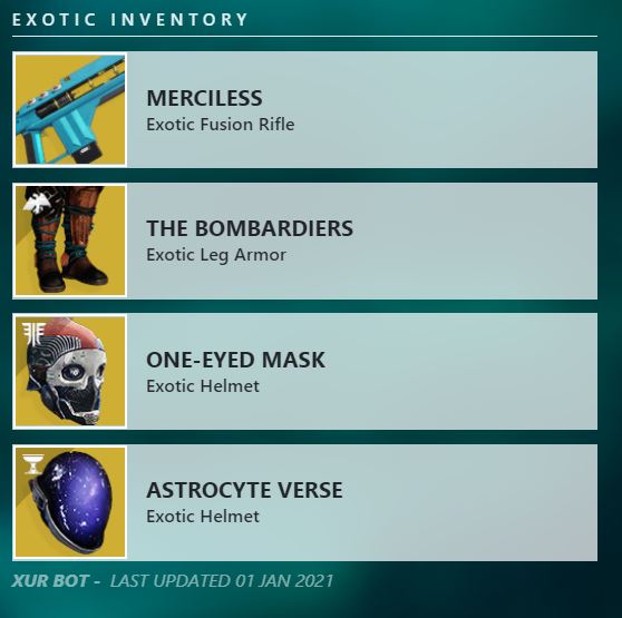xur inventario 1 de enero del 2021 destiny 2