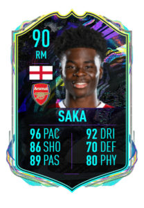 bukayo saka carta futuras estrellas fifa 21