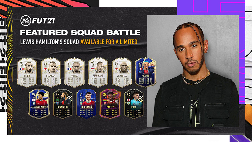 fifa 21 lewis hamilton presentó batalla de escuadrón
