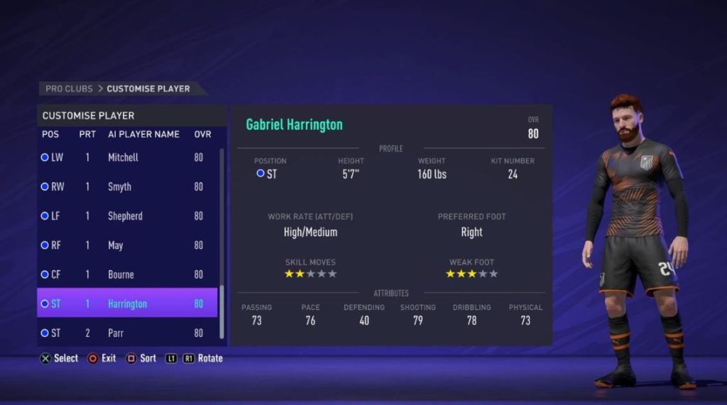 gabriel jugador personalizado clubes pro fifa 21
