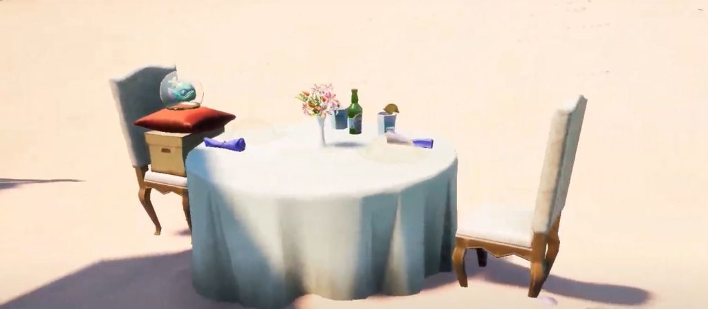 mesa cena elegante palito de pescado