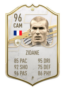 zidane carta icono fut 21