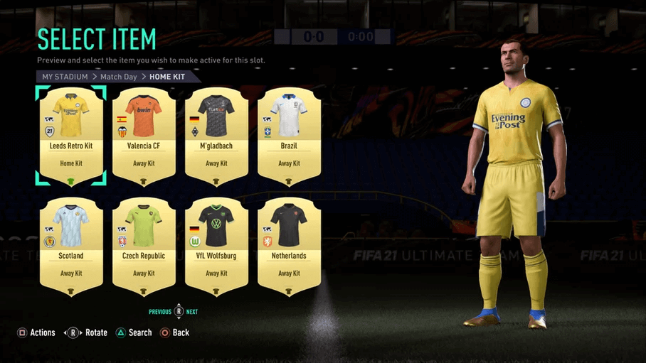 equipaciones retro fifa 21