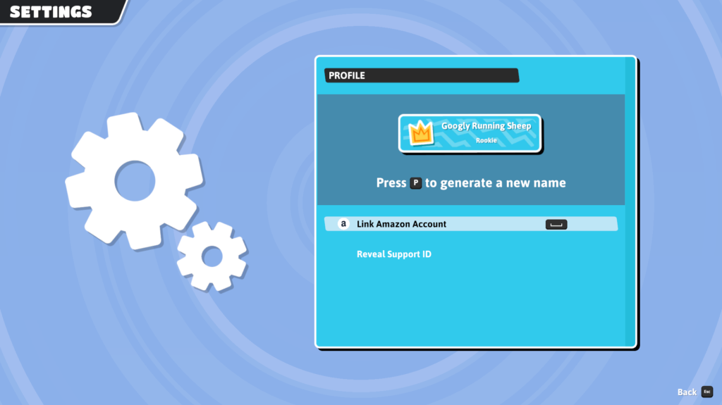 pantalla de configuraciones fall guys amazon enlazar