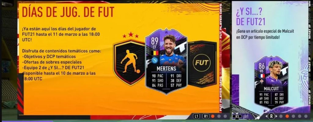 player days fifa 21 fut