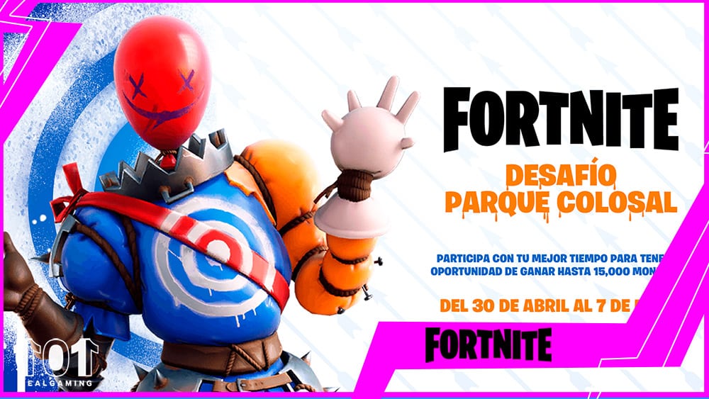 fortnite parque colosal desafio creativo sorteo twitter premios fecha mayo pavos fuego oscuro FNParqueColosal