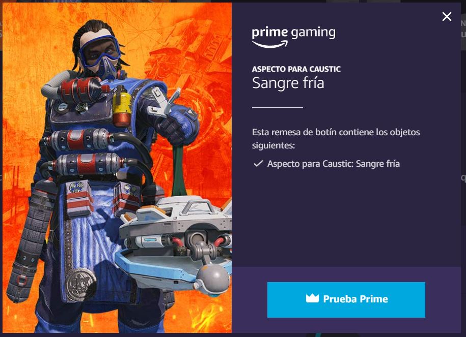 sangre fria caustic reclamar prime gaming