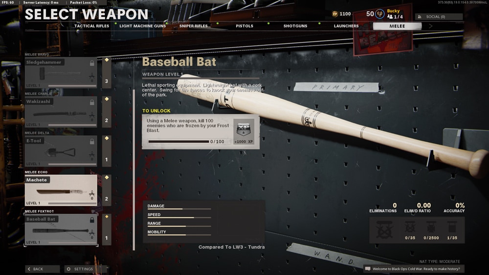 bate de beisbol desafio zombies bocw y wz