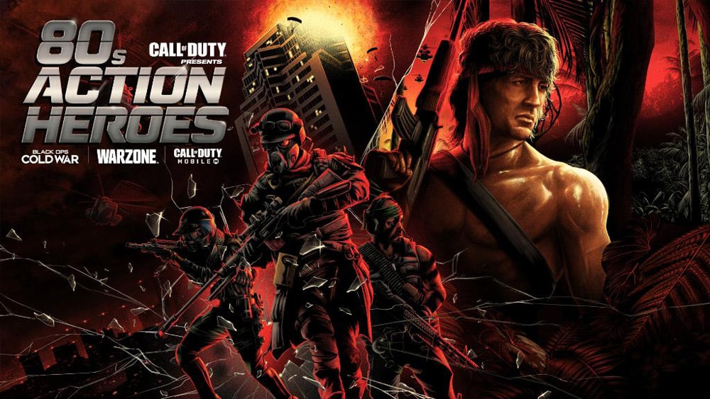 call of duty heroes de acción de los 80 arte