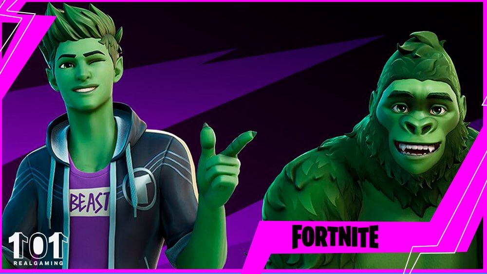 como conseguir skin chico bestia beast boy fortnite tienda copa jovenes titanes gorila