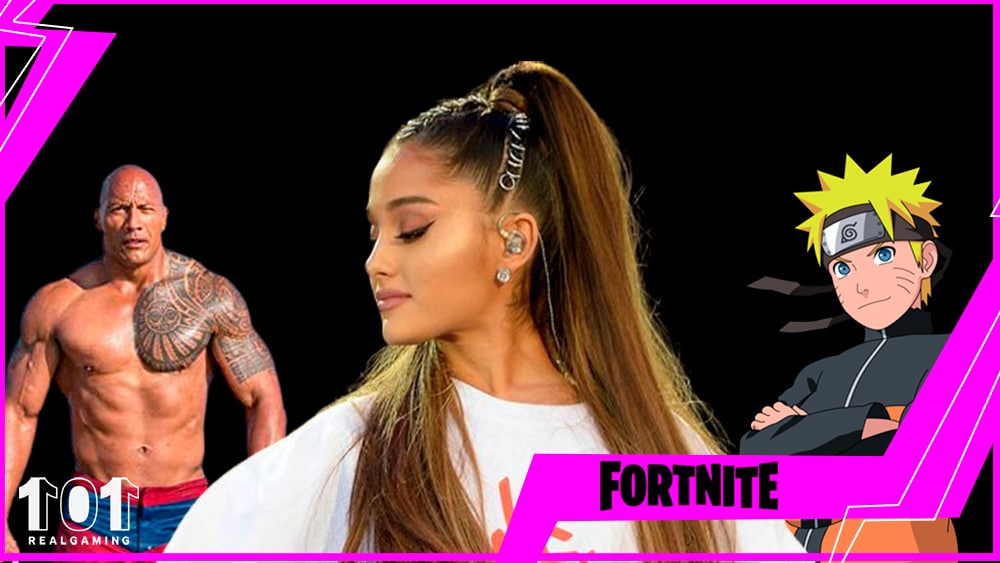 fortnite la roca lady gaga ariana grande j balvin naruto juegos del hambre lebron james