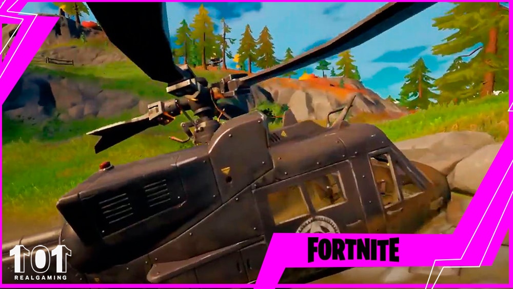 helicoptero negro estrellado fortnite investigar desafios presagio ubicacion donde esta