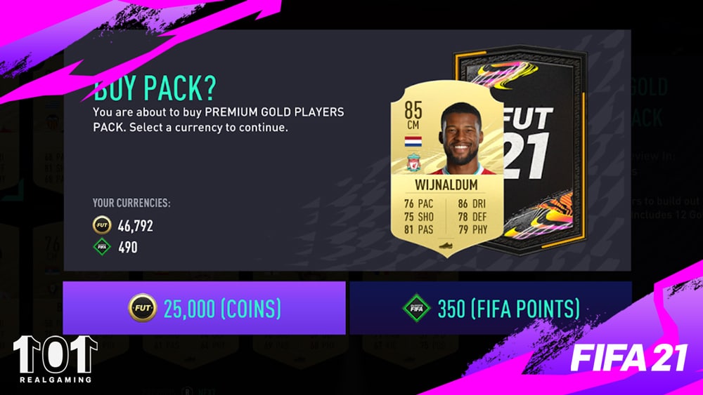 FIFA 21 Los jugadores ahora pueden previsualizar lo que incluyen los sobres de FUT