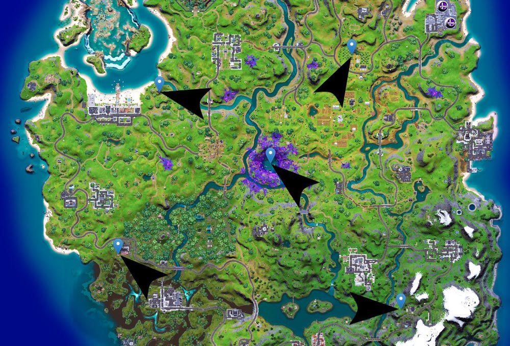 Fortnite ubicacion artefactos alienígenas semana 1