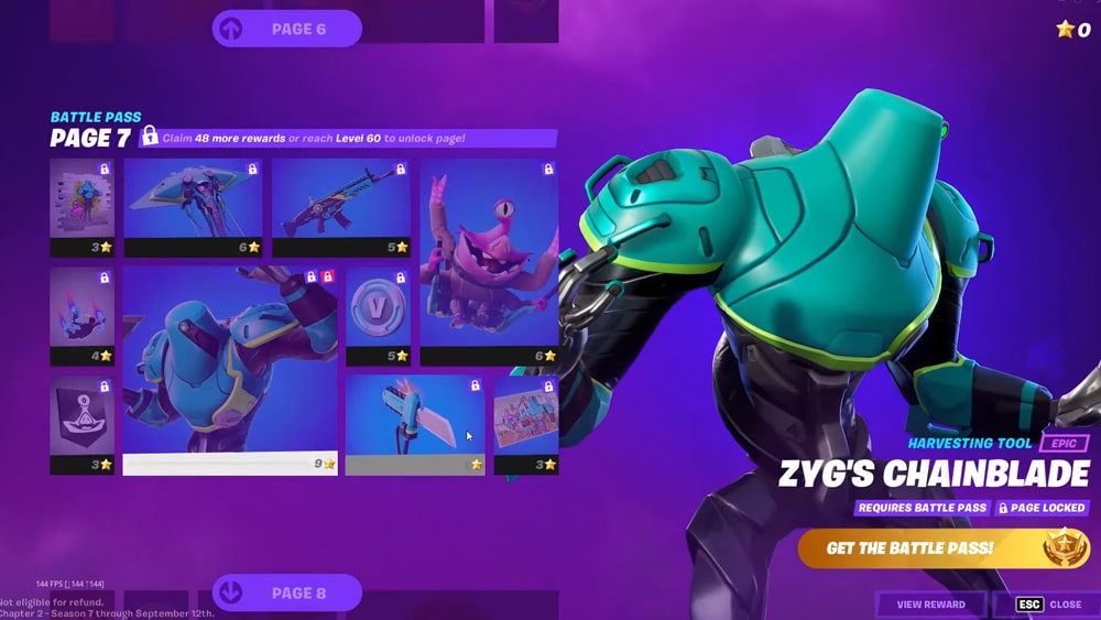 Zyg Fortnite temporada 7 pase