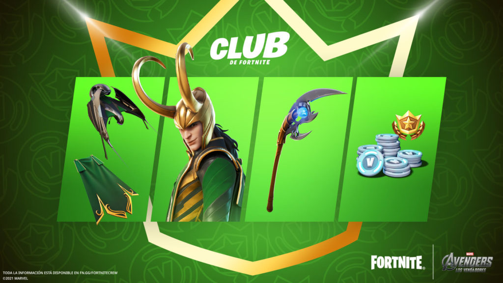 club de fortnite julio 2021 loki recompensa