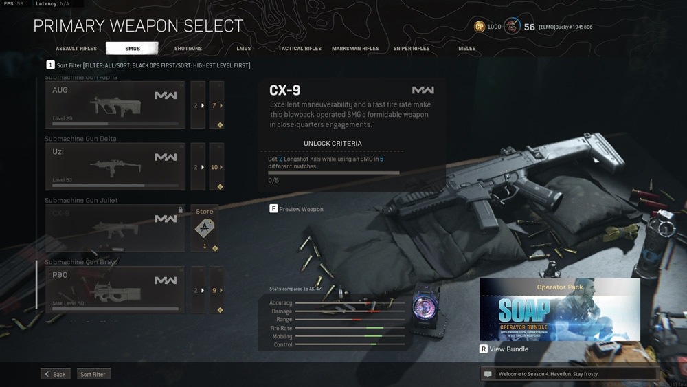 desafio cx 9 modern warfare warzone arma