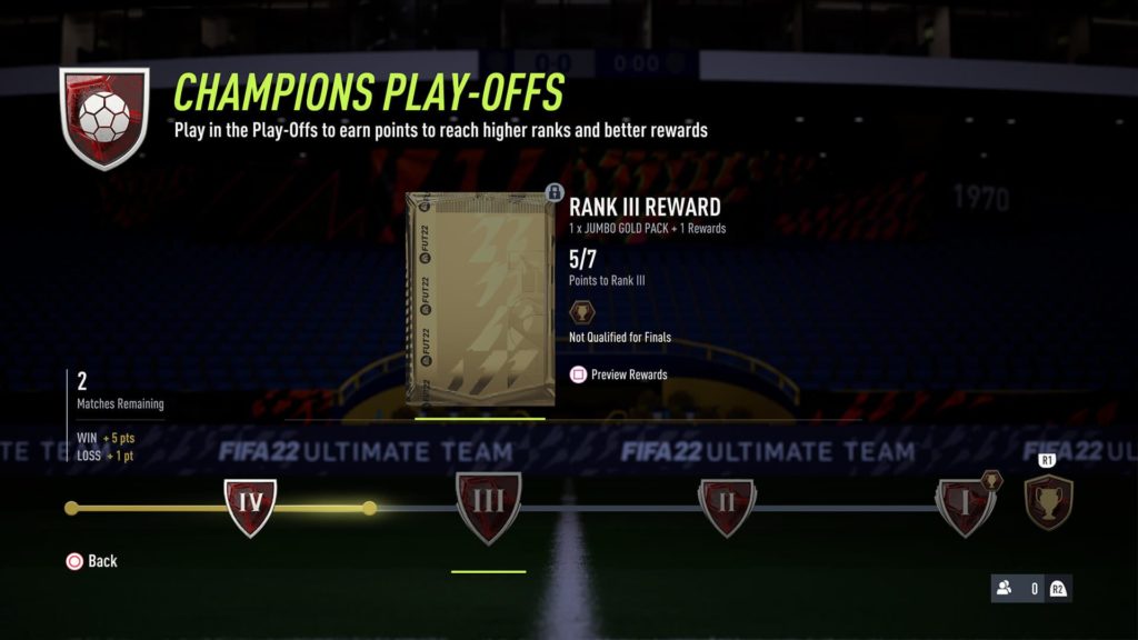 fifa 22 ultimate team play offs