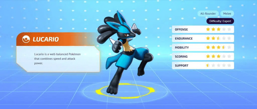 pokemon unite lucario