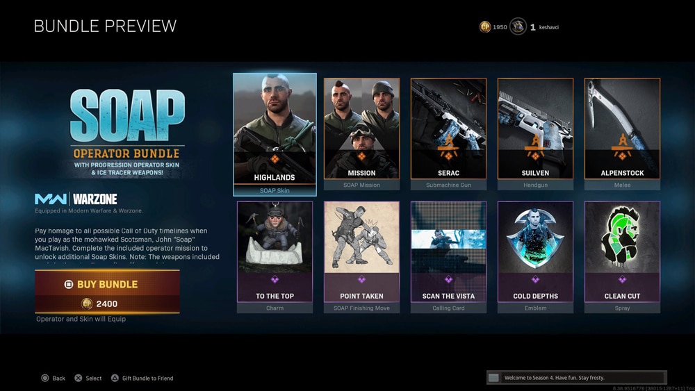 soap operator bundle contenido wz