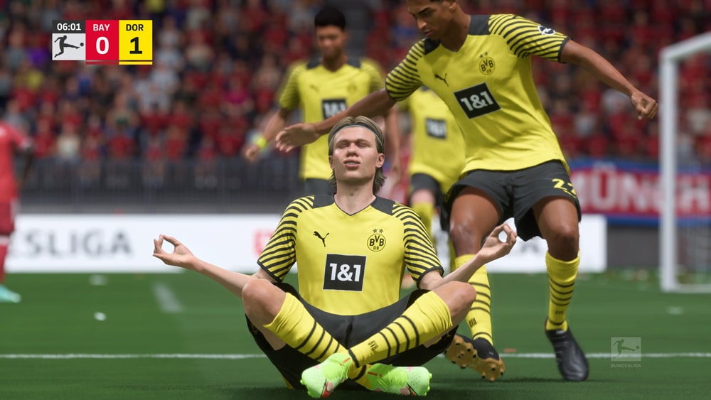 FIFA 22 borussia dortmund celebracion captura