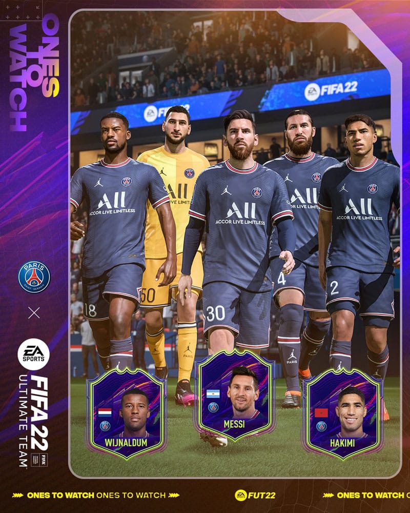 FIFA 22 cartas otw psg messi hakimi