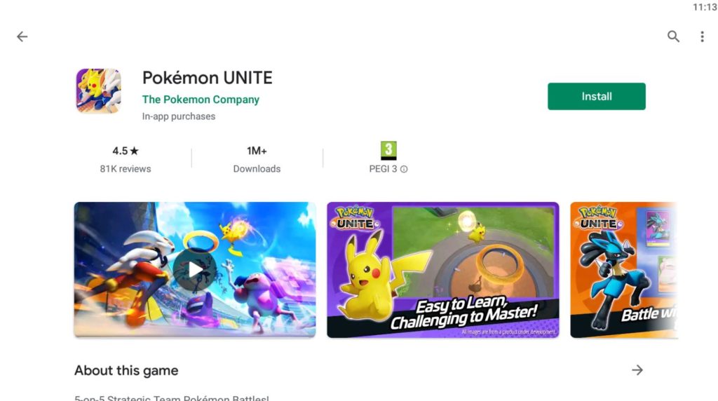 como jugar pokemon unite en pc descarga paso 2
