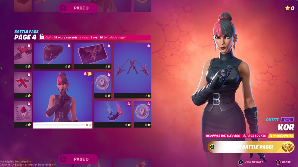fortnite t8c2 pase de batalla kor