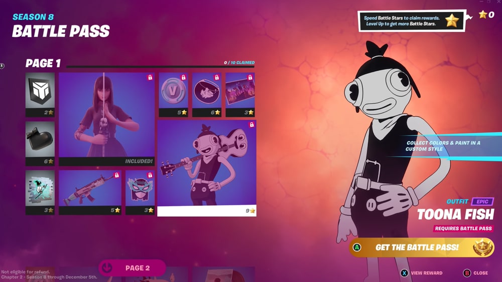 fortnite t8c2 pase de batalla toona fish