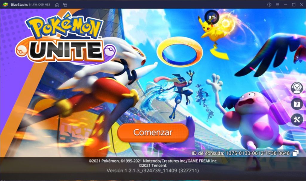 pokemon unite corriendo en pc