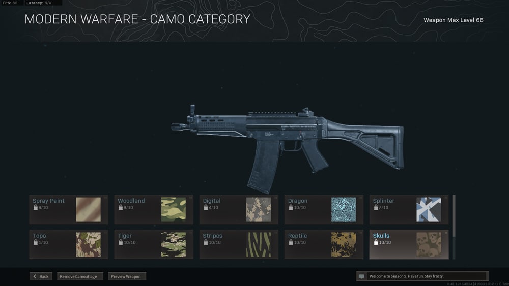 sin camos de zombies en armas de modern warfare warzone