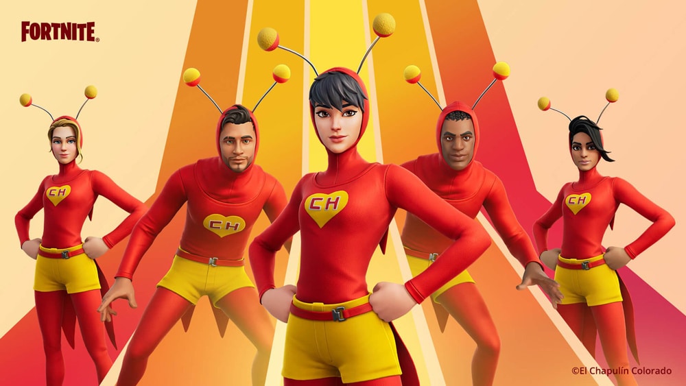 Fortnite chapulin colorado atuendos skins basicos