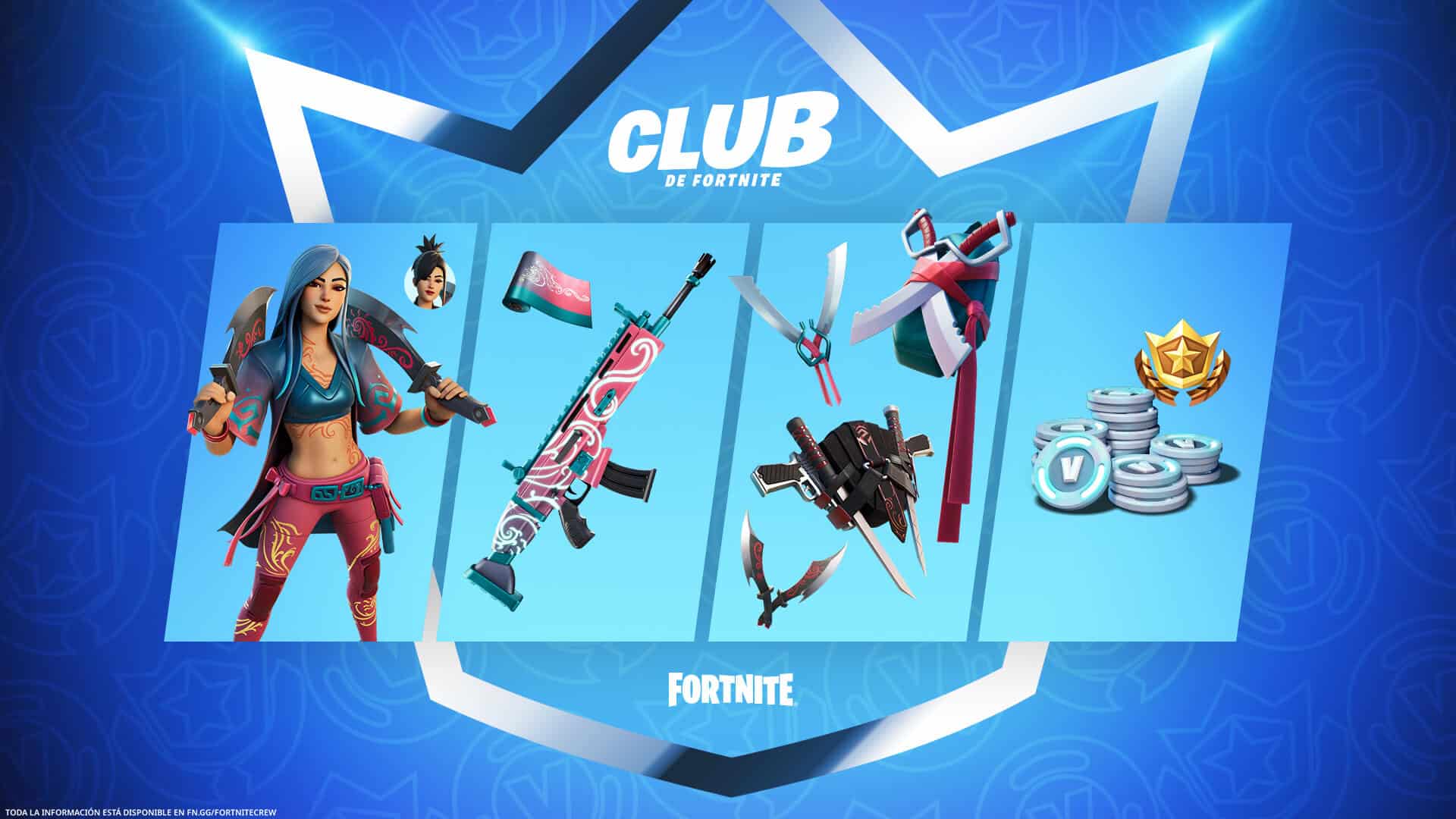 cosmeticos recompensas club de fortnite noviembre 2021