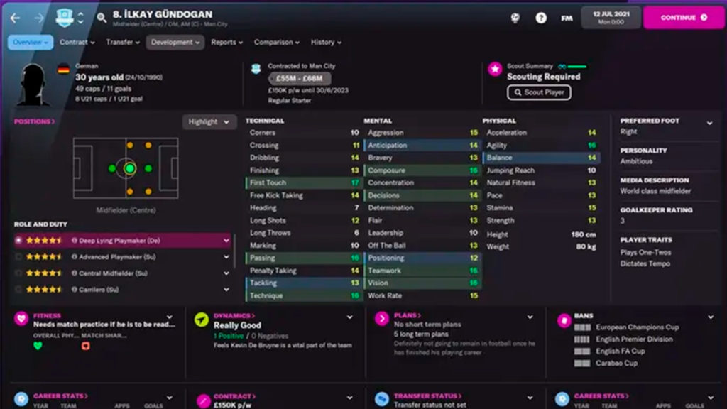 Ilkay Gundogan FM22