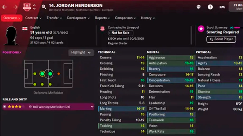Jordan Henderson FM22