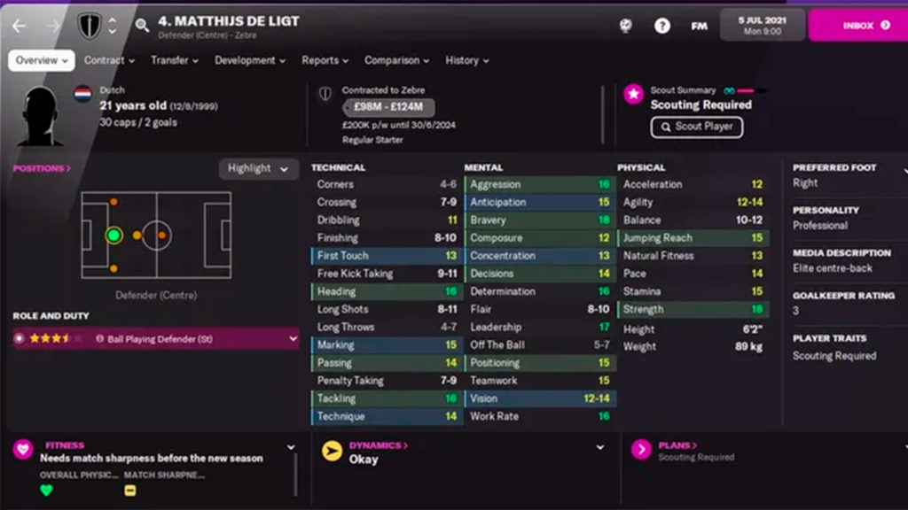 Matthijs De Ligt FM22