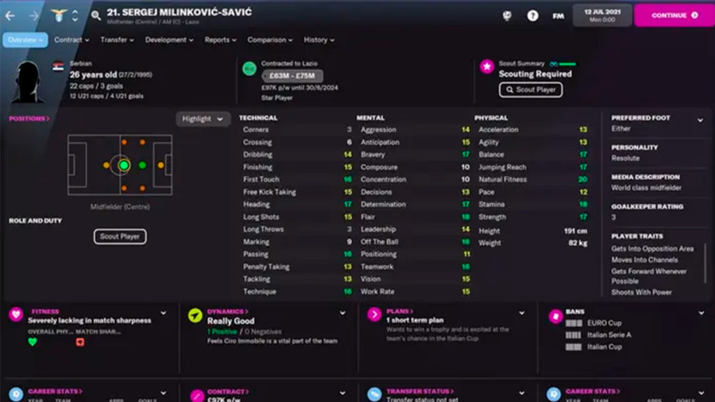 Sergej Milinkovic Savic FM22