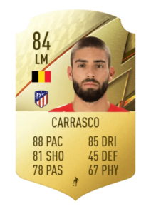 Yannick Carrasco IF prediccion TOTW7 FUT22