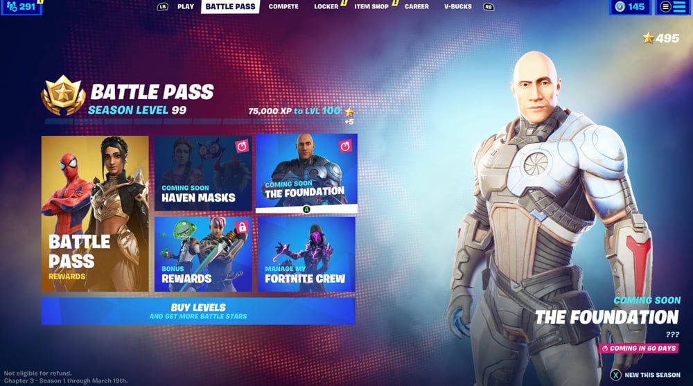 Fortnite pase de batalla la fundacion sin mascara
